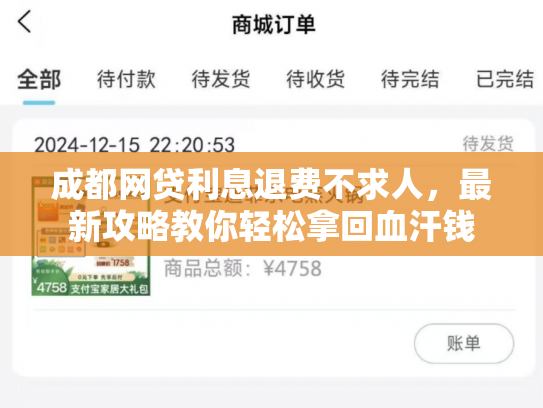 成都网贷利息退费不求人，最新攻略教你轻松拿回血汗钱