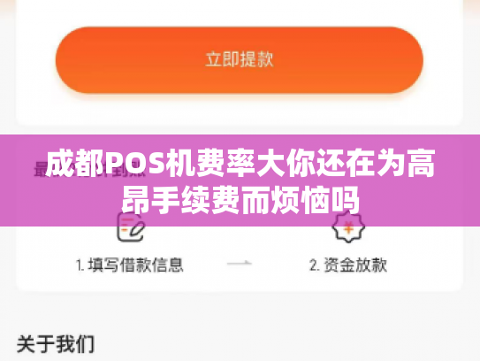 成都POS机费率大你还在为高昂手续费而烦恼吗