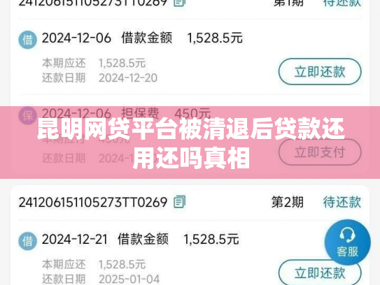 昆明网贷平台被清退后贷款还用还吗真相