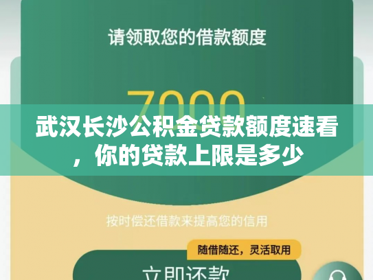 武汉长沙公积金贷款额度速看，你的贷款上限是多少