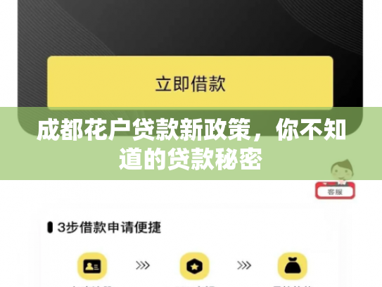 成都花户贷款新政策，你不知道的贷款秘密