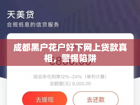 成都黑户花户好下网上贷款真相，警惕陷阱