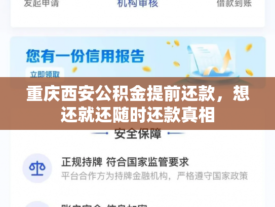 重庆西安公积金提前还款，想还就还随时还款真相
