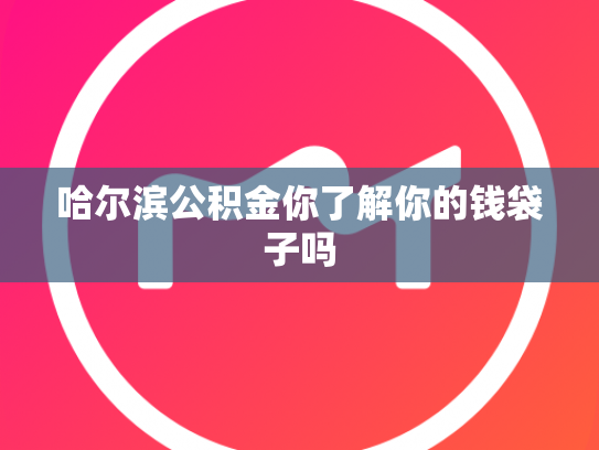 哈尔滨公积金你了解你的钱袋子吗