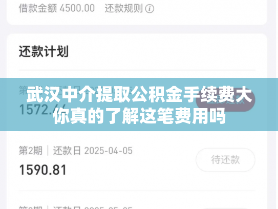 武汉中介提取公积金手续费大你真的了解这笔费用吗