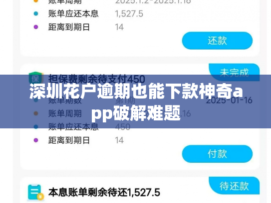 深圳花户逾期也能下款神奇app破解难题