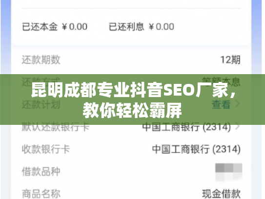 昆明成都专业抖音SEO厂家，教你轻松霸屏