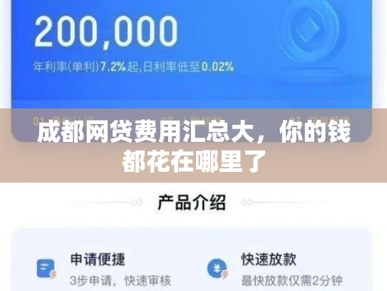 成都网贷费用汇总大，你的钱都花在哪里了
