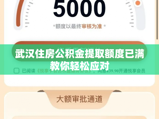 武汉住房公积金提取额度已满教你轻松应对