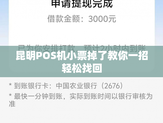 昆明POS机小票掉了教你一招轻松找回