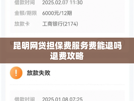 昆明网贷担保费服务费能退吗退费攻略