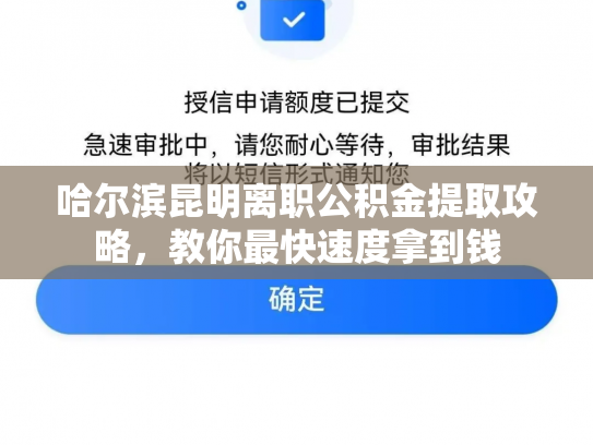 哈尔滨昆明离职公积金提取攻略，教你最快速度拿到钱