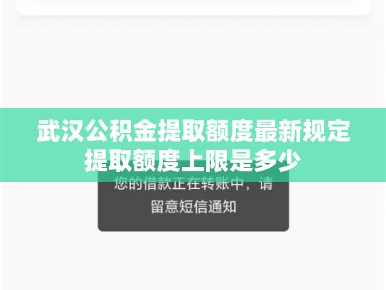 武汉公积金提取额度最新规定提取额度上限是多少