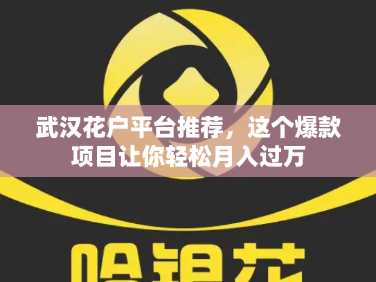 武汉花户平台推荐，这个爆款项目让你轻松月入过万