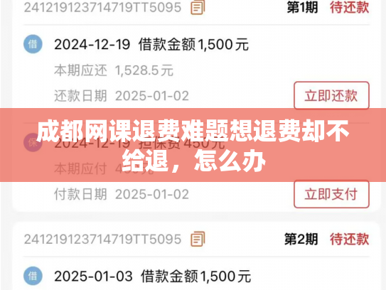 成都网课退费难题想退费却不给退，怎么办