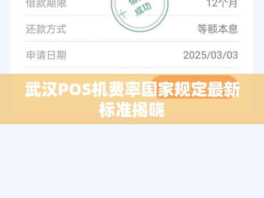 武汉POS机费率国家规定最新标准揭晓