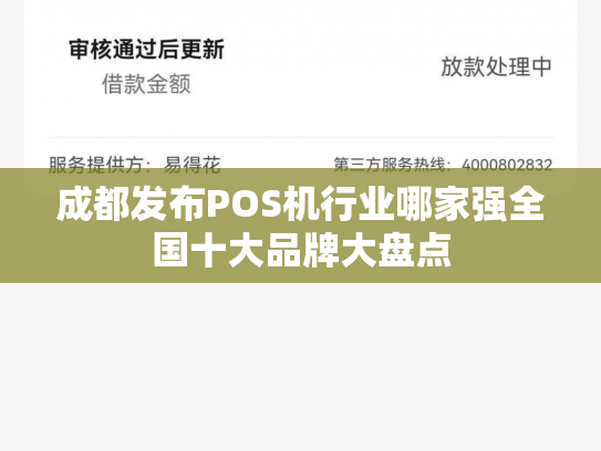 成都发布POS机行业哪家强全国十大品牌大盘点