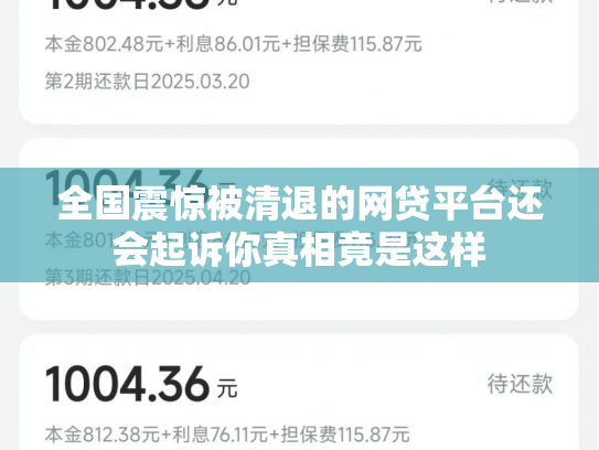 详细阅读:全国震惊被清退的网贷平台还会起诉你真相竟是这样 全国震惊被清退的网贷平台还会起诉你真相竟是这样