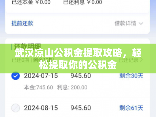 武汉凉山公积金提取攻略，轻松提取你的公积金