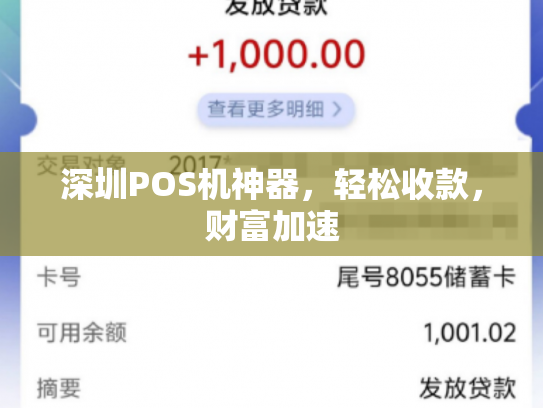 深圳POS机神器，轻松收款，财富加速