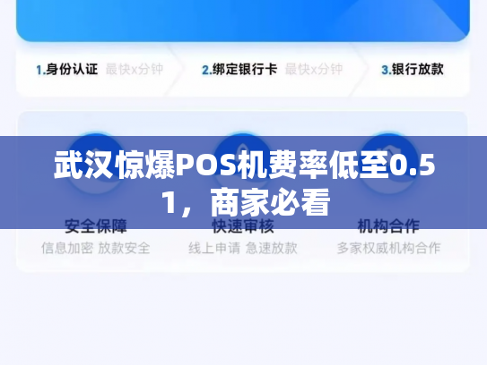 武汉惊爆POS机费率低至0.51，商家必看