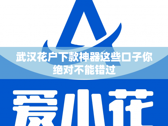 武汉花户下款神器这些口子你绝对不能错过
