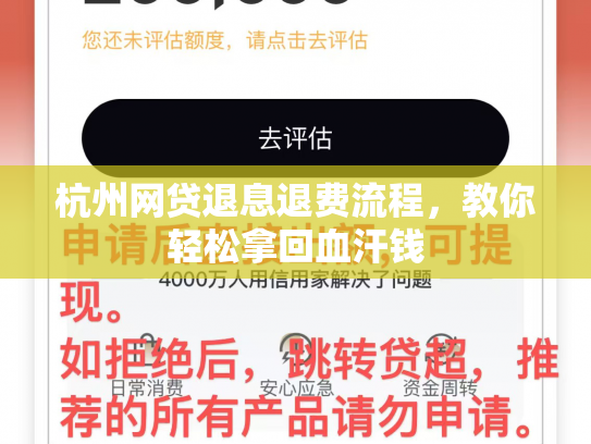杭州网贷退息退费流程，教你轻松拿回血汗钱