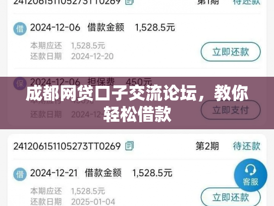 成都网贷口子交流论坛，教你轻松借款