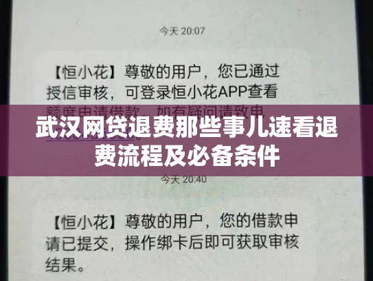 武汉网贷退费那些事儿速看退费流程及必备条件