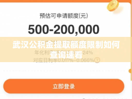 武汉公积金提取额度限制如何查询速看