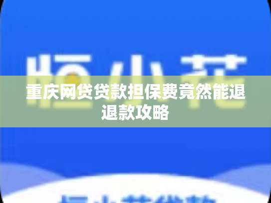 重庆网贷贷款担保费竟然能退退款攻略