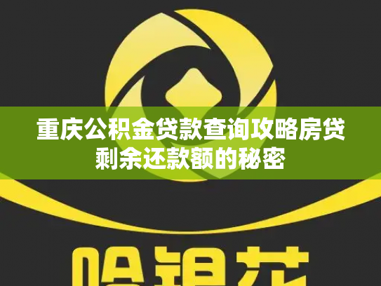重庆公积金贷款查询攻略房贷剩余还款额的秘密