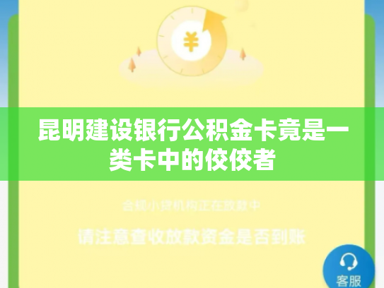 昆明建设银行公积金卡竟是一类卡中的佼佼者