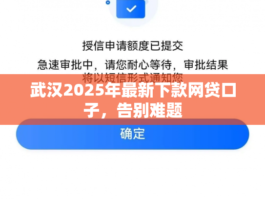 武汉2025年最新下款网贷口子，告别难题