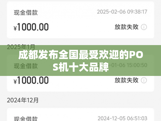 成都发布全国最受欢迎的POS机十大品牌