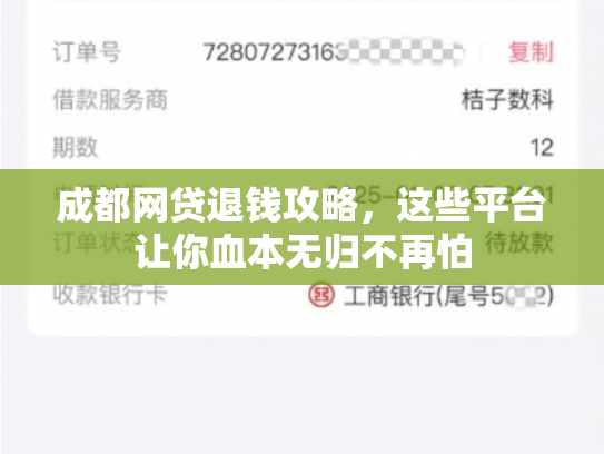 成都网贷退钱攻略，这些平台让你血本无归不再怕