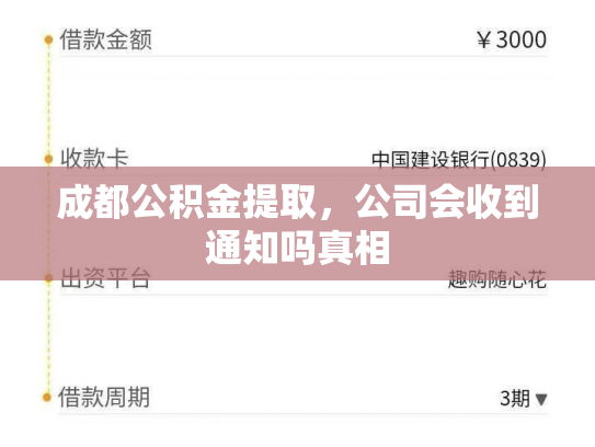 成都公积金提取，公司会收到通知吗真相