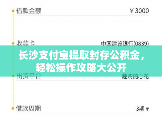 长沙支付宝提取封存公积金，轻松操作攻略大公开