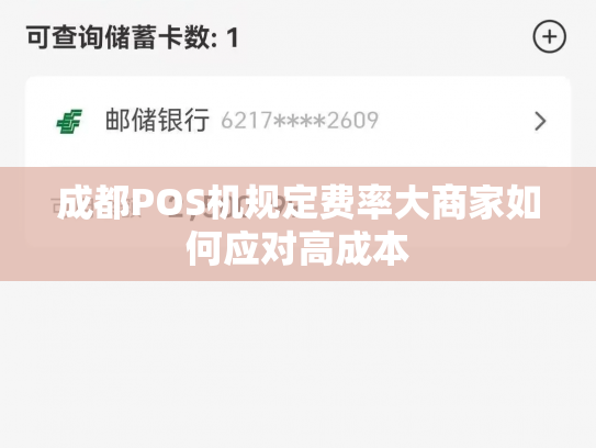 成都POS机规定费率大商家如何应对高成本
