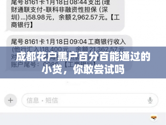 成都花户黑户百分百能通过的小贷,你敢尝试吗