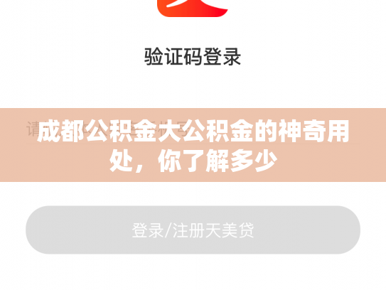 详细阅读:成都公积金大公积金的神奇用处,你了解多少 成都公积金大公积金的神奇用处,你了解多少