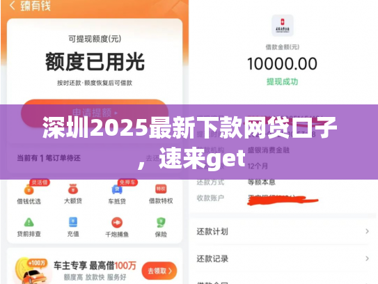 深圳2025最新下款网贷口子，速来get