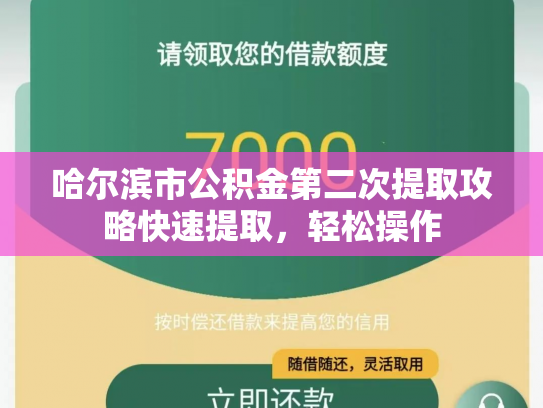 详细阅读:哈尔滨市公积金第二次提取攻略快速提取,轻松操作 哈尔滨市公积金第二次提取攻略快速提取,轻松操作