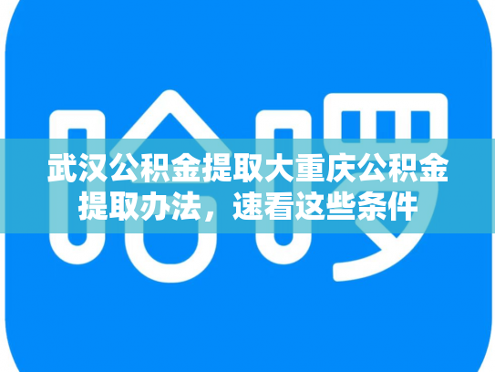详细阅读:武汉公积金提取大重庆公积金提取办法,速看这些条件 武汉公积金提取大重庆公积金提取办法,速看这些条件