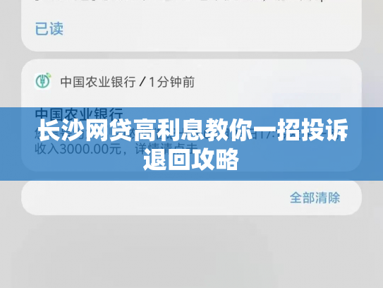长沙网贷高利息教你一招投诉退回攻略